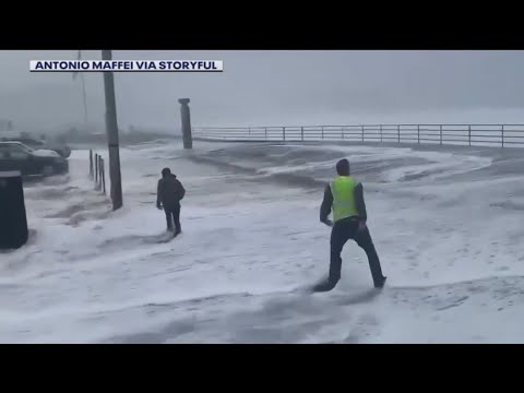 Communities prepare to protect themselves from flooding as rain batters shorelines