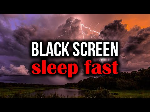 Heavy Rolling Thunder Storm For Sleep Aid | 10 HOURS BLACK SCREEN