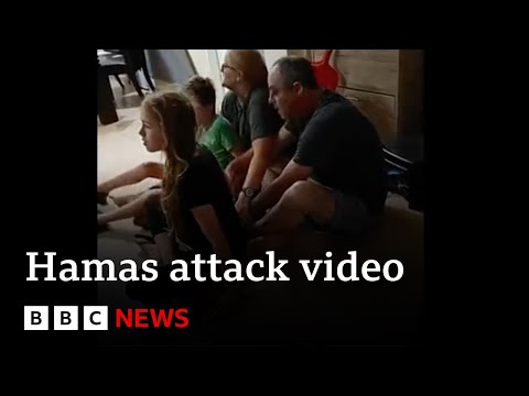 Shocking video of family held captive by Hamas after killing teenage daughter - BBC News