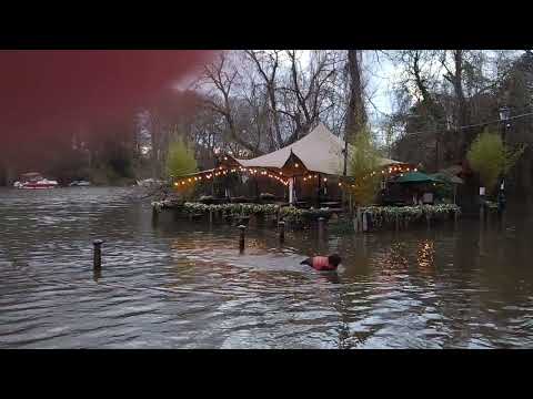 White swan pub flooded