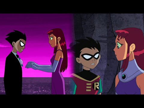 Robin and Starfire Moments - Teen Titans Season 2