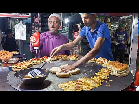 Fastest Egg Burger Making l ANGRY BURGER Street Food l Famous Egg Anda Shami Burger Karachi Pakistan