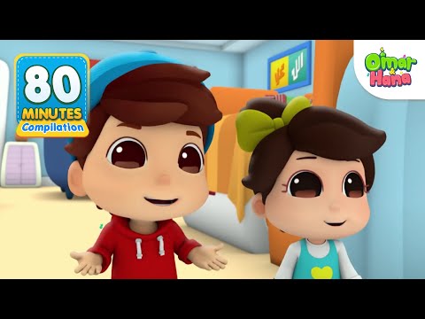 Omar &amp; Hana English 80 Minutes Compilation | Islamic Series &amp; Songs For Kids