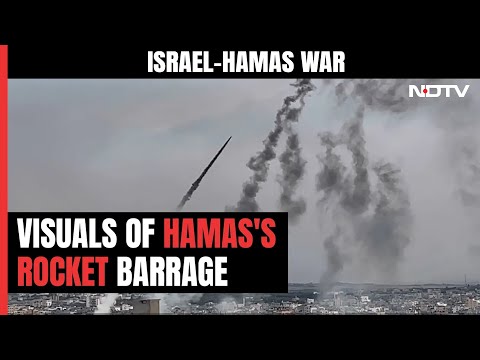 Israel-Palestine War: Striking Video Shows Hamas Rockets Fired Towards Israel