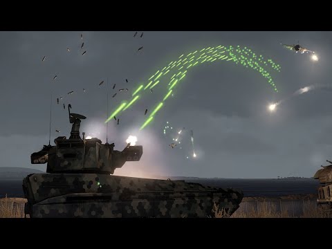 F-16 Shot Down by Air Defense Tank - ZSU-23-4 Shilka - Military Simulation - ArmA 3