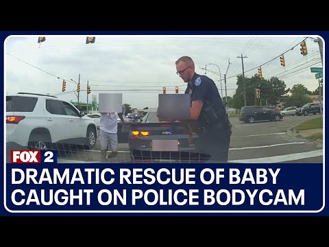 Dramatic rescue of baby caught on police bodycam