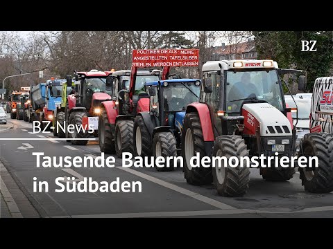 Tausende Bauern demonstrieren in S&uuml;dbaden