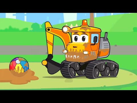 Bagger Kinderfilm - Baue einen Spielplatz | Vroom Vroom - Cartoon f&uuml;r Kinder