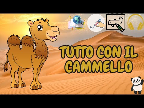 Animali per bambini video con Pandino - IL CAMMELLO - Impara, scrivi, disegna e ascolta