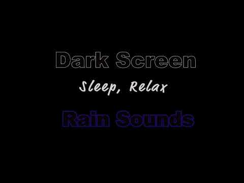 Heavy Rain with Black screen for sleeping and relaxing. 2 hours