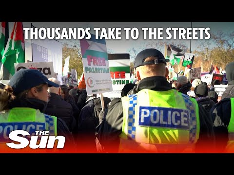 Massive pro-Palestinian rally engulfs London as thousands call for ceasefire