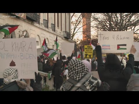 Hundreds demand justice for Palestinians in Waterbury