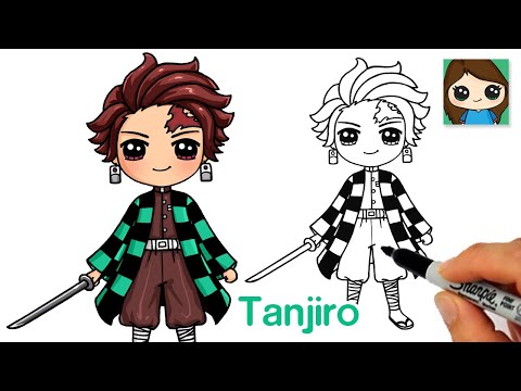 How to Draw Tanjiro Kamado | Demon Slayer : Mugen Train