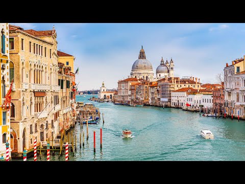 Venice, Italy - Beautiful Grand Canal with Relaxing Italian Music ✰