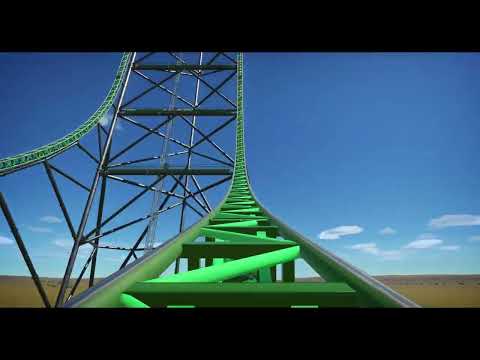 Kingda ka planet coaster recreation 456ft tall 128mph rollercoaster