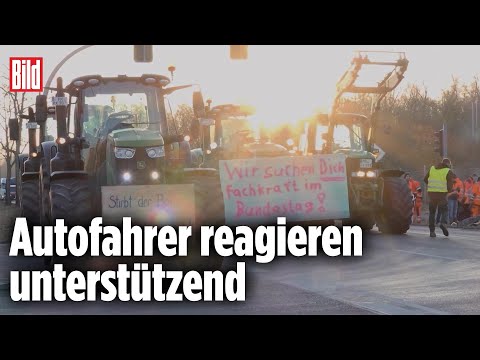 Auffahrten blockiert: Wut-Bauern legen Autobahnen lahm