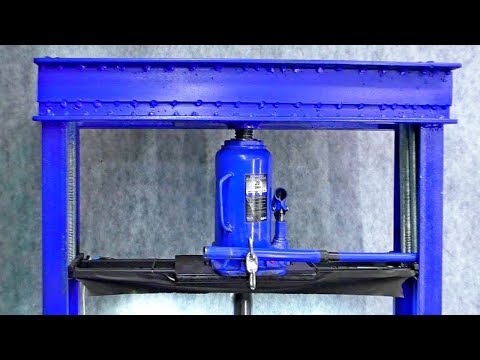 ПРЕСС ИЗ ДОМКРАТА СВОИМИ РУКАМИ | How To Make Hydraulic Press Machine || DIY