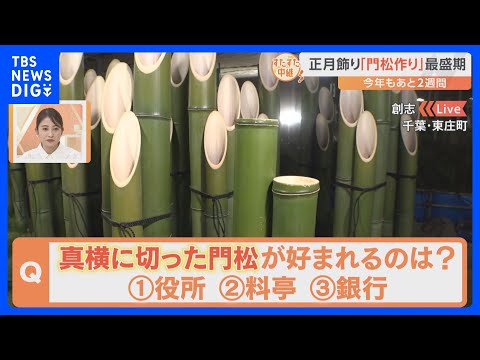 正月飾りの「門松作り」が最盛期！竹の切り方に込められた意味とは？【すたすた中継】｜TBS&nbsp;NEWS&nbsp;DIG