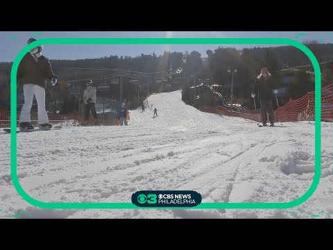 Skiers ready for the real snow in the Poconos with anticipated weekend storm