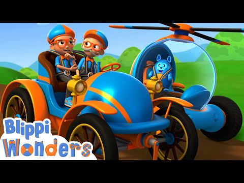 Blippi Wonders - Blippi Meets His Great-Grandpa Blippi! | Blippi Animated Series | Cartoons For Kids