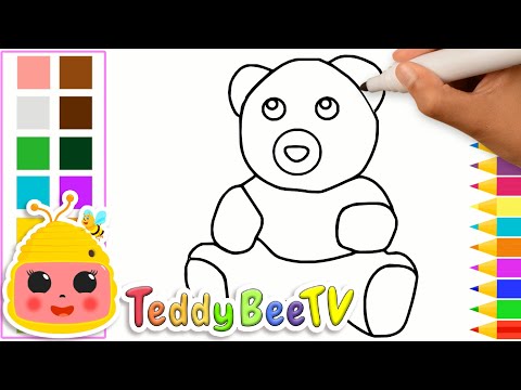 Teddy bear- Learn drawing and colors