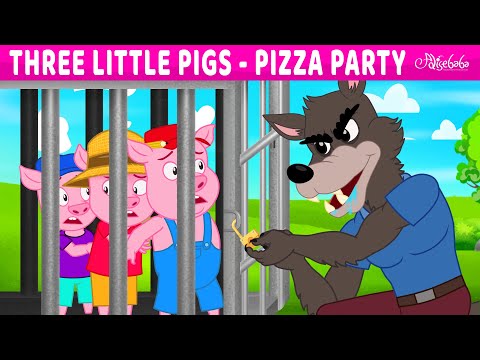 Three Little Pigs - Pizza Party | Bedtime Stories for Kids in English | Fairy Tales