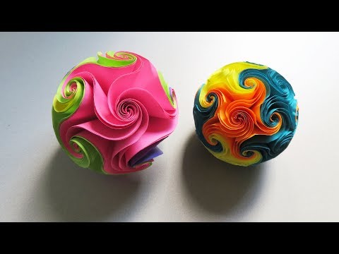 Twirl star ball (EzyCraft) - How to make a paper ball of starfish/star rose - EzyCraft