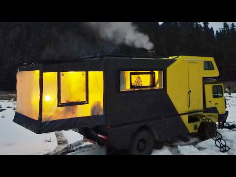 WE LIT THE STOVE INSIDE OUR CAMPER TRUCK