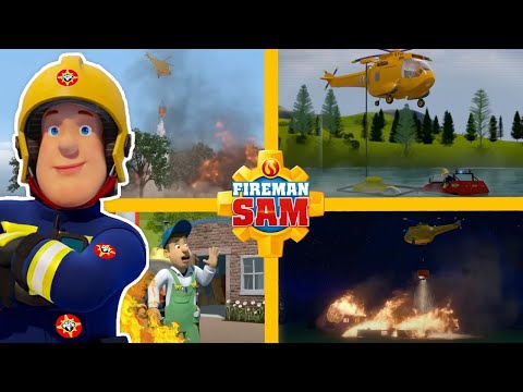 Best Helicopter Rescues | Full Episodes! | 2 Hour Compilation | Fireman Sam | WildBrain Little Jobs