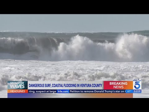 Dangerous surf peaking along Southern California coast