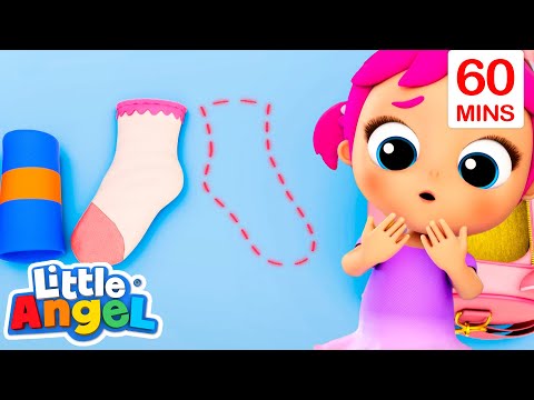 Where Did the Sock Go? | 1 Hour of Little Angel Nursery Rhymes