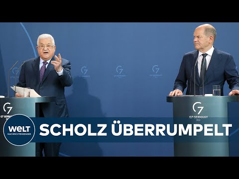 EKLAT IM KANZLERAMT: Abbas wirft Israel &quot;Holocaust&quot; an Pal&auml;stinensern vor - Kritik an Kanzler Scholz