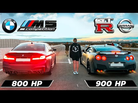 BMW M5 800 hp vs GT-R r35 900 hp vs AUDI S8 950 hp vs BMW M340i st.3 vs AUDI RS3 600 hp + AMG E63s