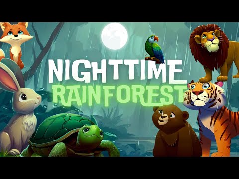 Nighttime Rainforest🍃🌙COZİEST Bedtime Story for Babies and Toddlers with Rain Sounds