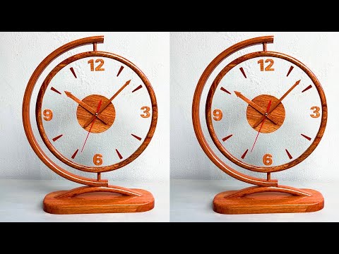 Great Woodworking Ideas /// Design A Wooden Globe  Desk Clock.