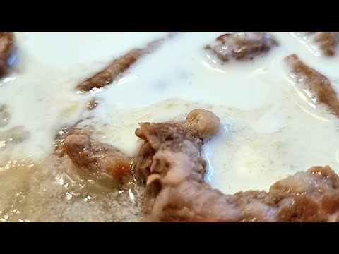 Телятина в сливках Beef stewed in cream