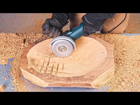 Turning HUGE wood Log into a Wooden Sink | Woodworking Project