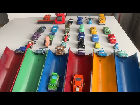 Fantastic minicar falling into the water &amp; a convoys disney cars! Play on the terrace