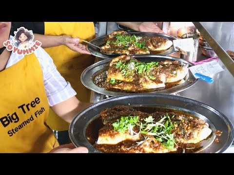 Open 4 hrs only! Customers Order the Same Dish 酱蒸/姜茸鲩鱼- Malaysia Street Food