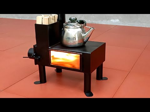 How to make a wood stove / Metal heating stove is amazing