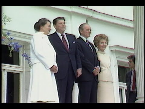 Arrival Ceremony for President Reagan at Villa Hammerschmidt on June 9, 1982