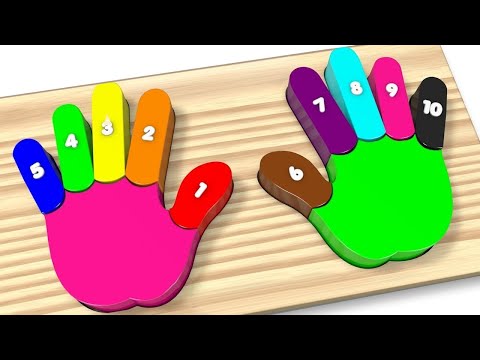 Wooden Colorful Rainbow Hands and Fingers Kids Toys - Toy Learning Video for Toddlers - Kids Toys