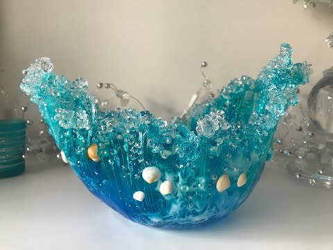 #6 Caribbean Wave Resin Bowl (Bowl #4)