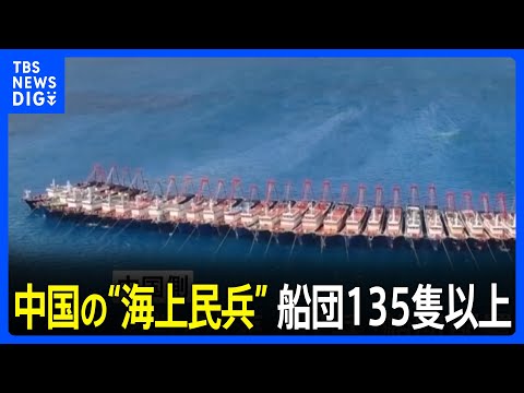 南シナ海に中国の&ldquo;海上民兵&rdquo;船団135隻以上　フィリピン「不法」に集結と警告｜TBS&nbsp;NEWS&nbsp;DIG