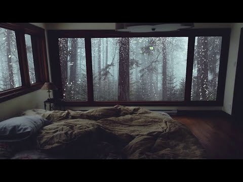 Rain Sounds For Sleeping, Relaxing - Rain and Thunder on Window in 3 Hour