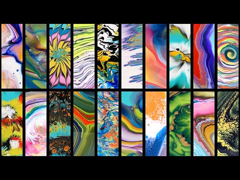 33 x Different Acrylic Pouring - Best of 2023 - Compilation