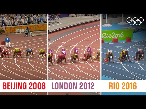 ALL Usain Bolt ??100m Finals at the same time!