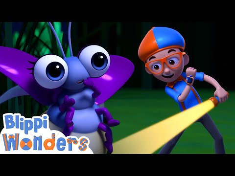 NEW! Why Do Fireflies Light Up? | Blippi Wonders - Animated Series | Educational Cartoons for Kids