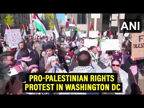 Pro-Palestinian rights protest in Washington DC, demand made of ceasefire in Gaza