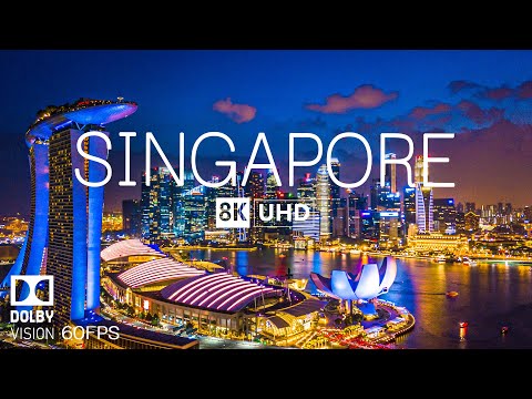 SINGAPORE 8K Video Ultra HD With Soft Piano Music - 60 FPS - 8K Nature Film